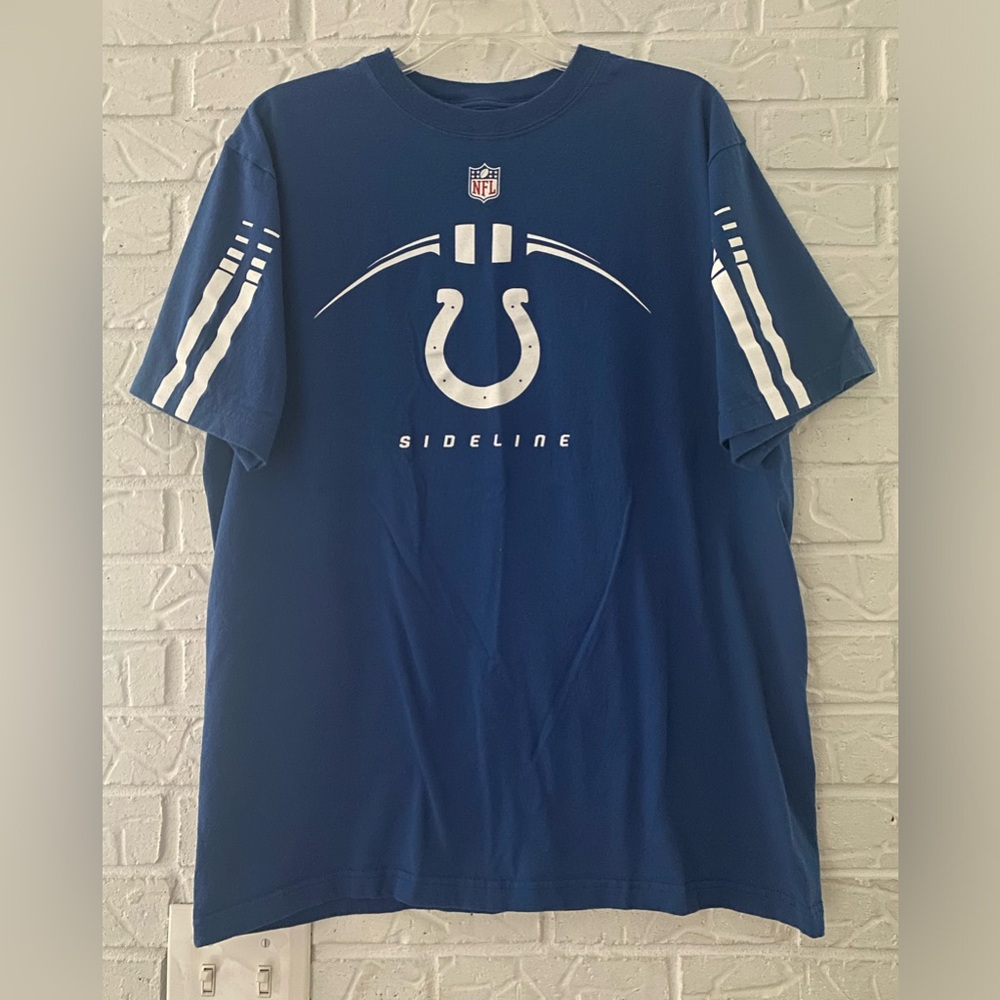 Indianapolis Colts Blue Sideline Shirt Reebok Large Athleisure Activewear NFL